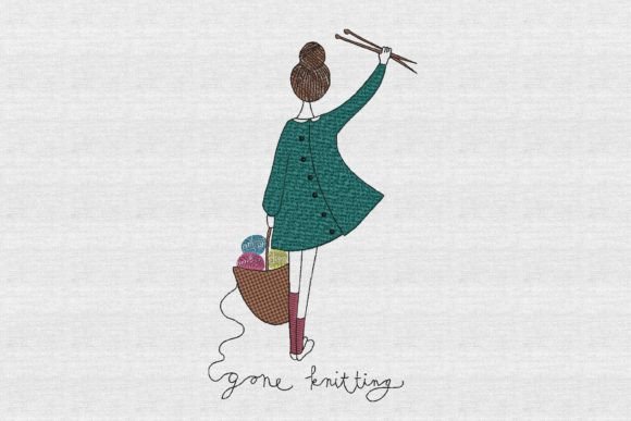 Gone Knitting Embroidery Design Review